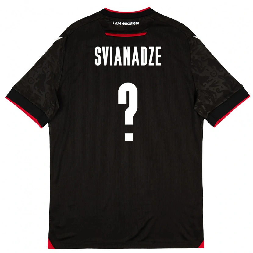 Danxen Men Georgia Sulkhan Svianadze #0 Black White Red Away Jersey 26-28 T-Shirt