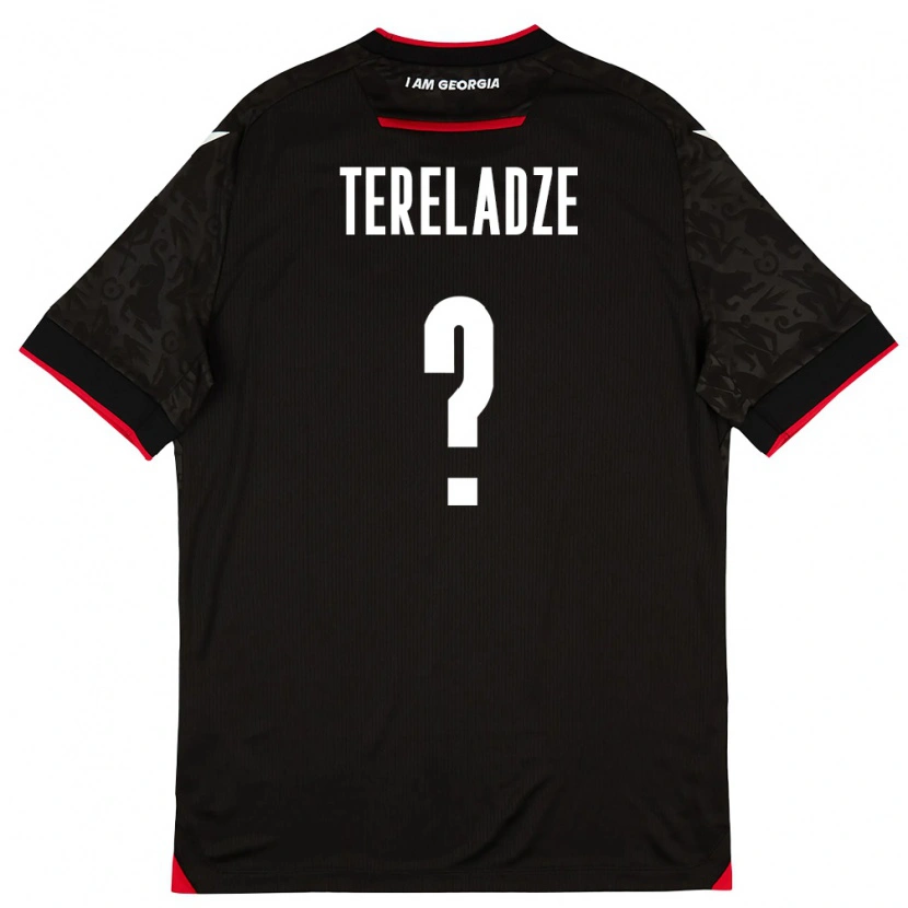 Danxen Men Georgia Mate Tereladze #0 Black White Red Away Jersey 26-28 T-Shirt