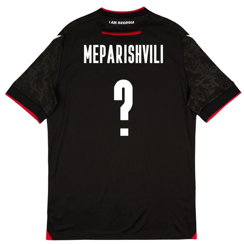 Danxen Men Georgia Giorgi Meparishvili #0 Black White Red Away Jersey 26-28 T-Shirt