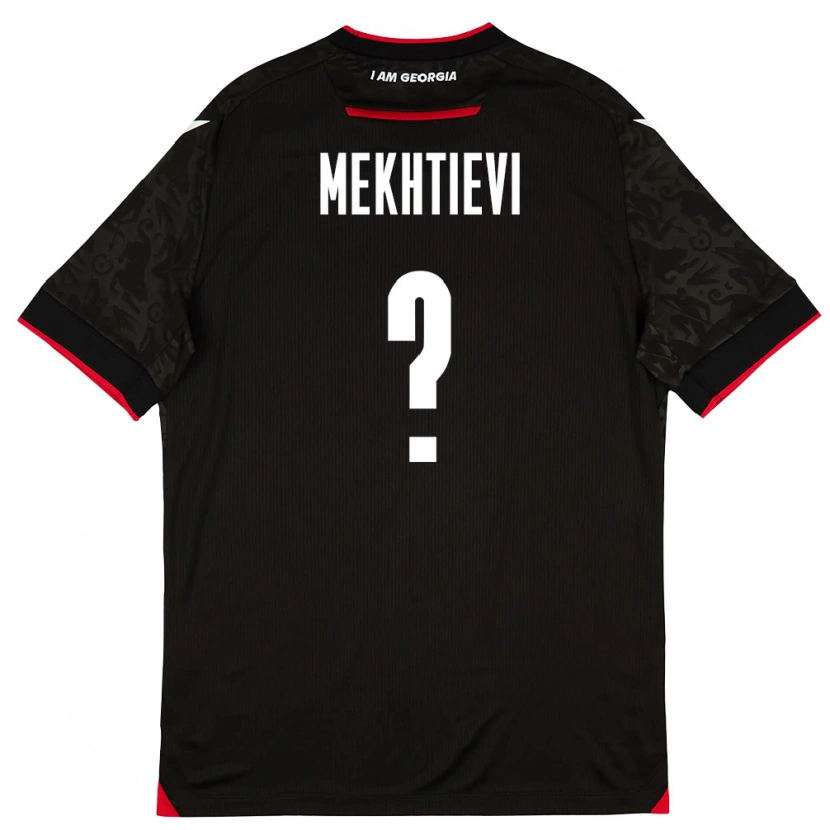 Danxen Men Georgia Iusib Mekhtievi #0 Black White Red Away Jersey 26-28 T-Shirt