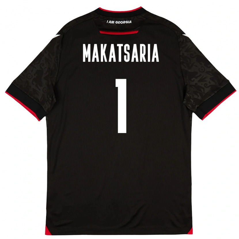 Danxen Men Georgia Mikheil Makatsaria #1 Black White Red Away Jersey 26-28 T-Shirt