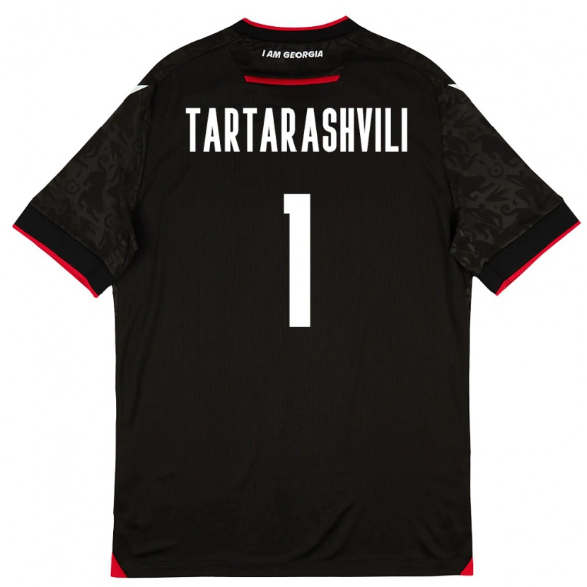Danxen Men Georgia Saba Tartarashvili #1 Black White Red Away Jersey 26-28 T-Shirt