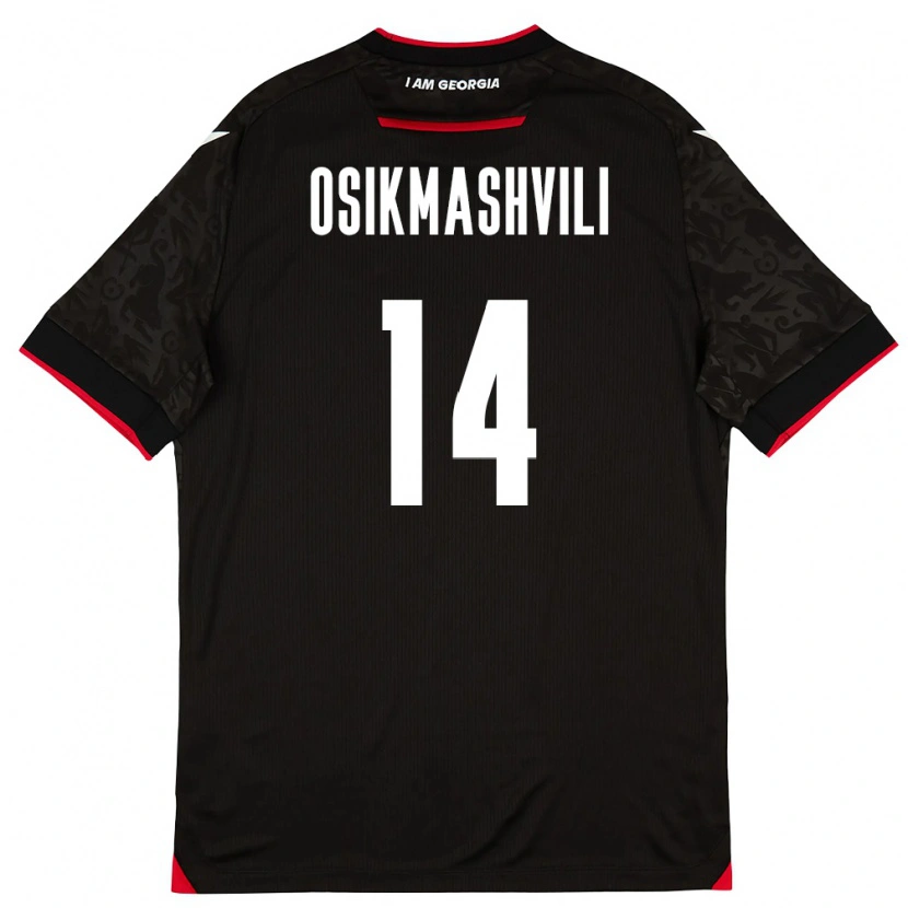 Danxen Men Georgia Levan Osikmashvili #14 Black White Red Away Jersey 26-28 T-Shirt