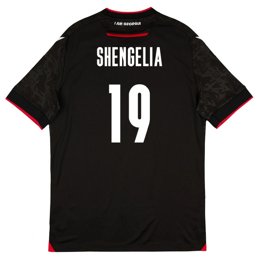 Danxen Men Georgia Levan Shengelia #19 Black White Red Away Jersey 26-28 T-Shirt