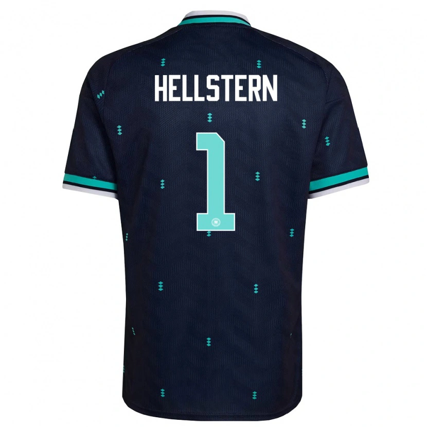 Danxen Men Germany Florian Hellstern #1 Navy Sky Blue White Away Jersey 26-28 T-Shirt