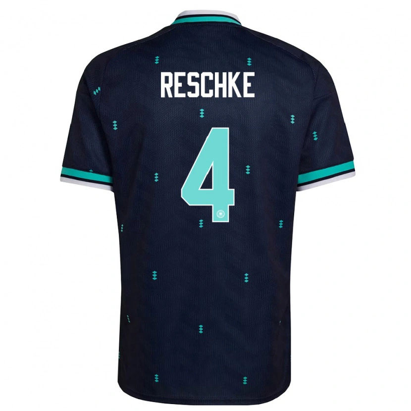 Danxen Men Germany Gianluca Reschke #4 Navy Sky Blue White Away Jersey 26-28 T-Shirt