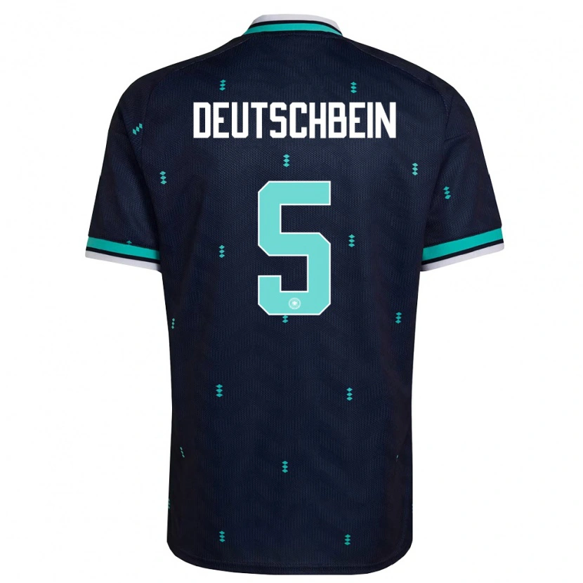 Danxen Men Germany Lasse Deutschbein #5 Navy Sky Blue White Away Jersey 26-28 T-Shirt