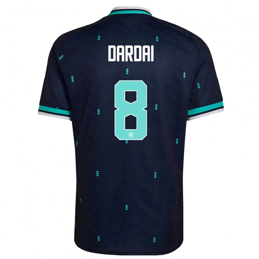 Danxen Men Germany Bence Dárdai #8 Navy Sky Blue White Away Jersey 26-28 T-Shirt