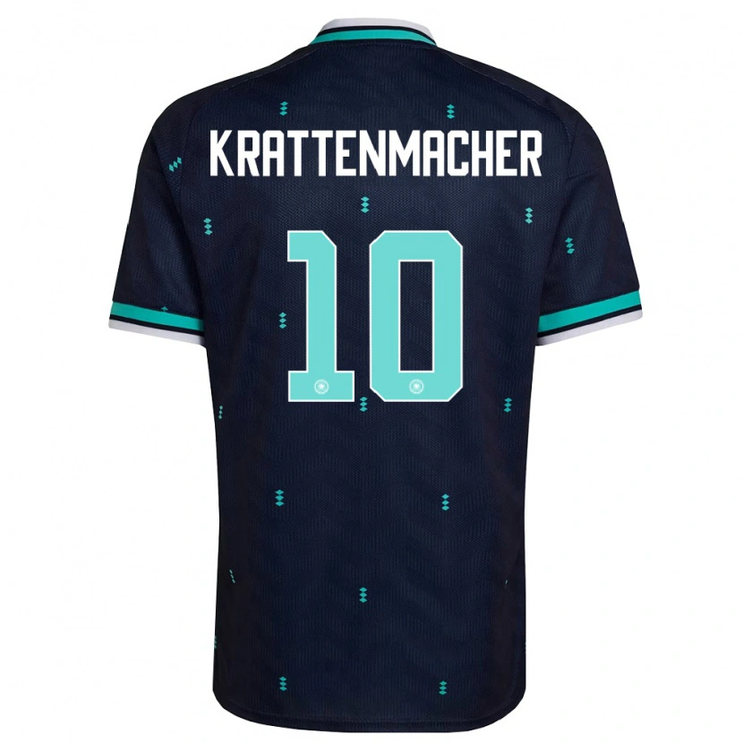 Danxen Men Germany Maurice Krattenmacher #10 Navy Sky Blue White Away Jersey 26-28 T-Shirt