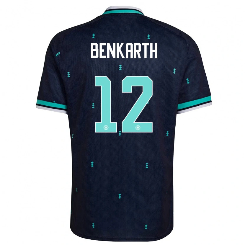 Danxen Men Germany Laura Benkarth #12 Navy Sky Blue White Away Jersey 26-28 T-Shirt