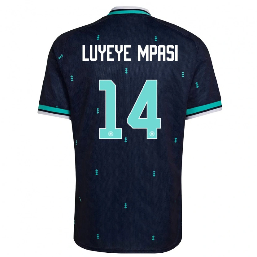 Danxen Men Germany Seal Luyeye Mpasi #14 Navy Sky Blue White Away Jersey 26-28 T-Shirt
