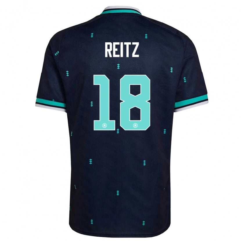 Danxen Men Germany Rocco Reitz #18 Navy Sky Blue White Away Jersey 26-28 T-Shirt