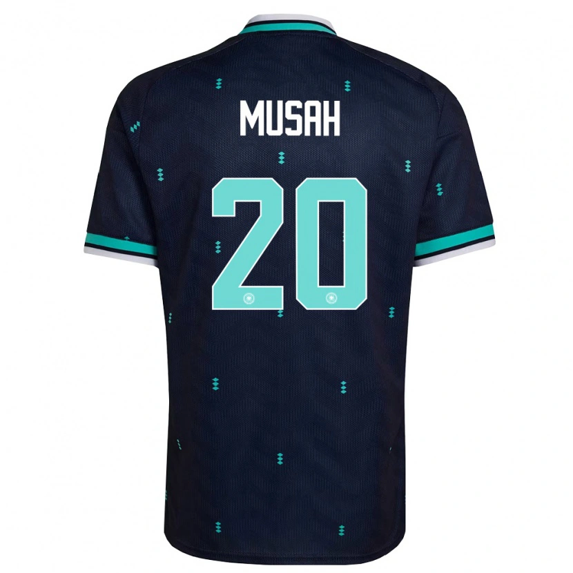 Danxen Men Germany Salim Musah #20 Navy Sky Blue White Away Jersey 26-28 T-Shirt