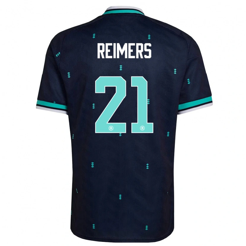 Danxen Men Germany Moritz Reimers #21 Navy Sky Blue White Away Jersey 26-28 T-Shirt