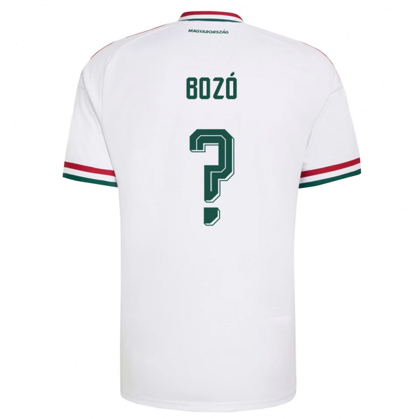 Danxen Men Hungary Mirkó Bozó #0 White Red Green Away Jersey 26-28 T-Shirt
