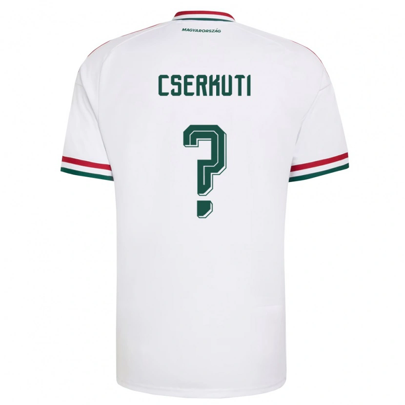 Danxen Men Hungary Zsolt Cserkuti #0 White Red Green Away Jersey 26-28 T-Shirt