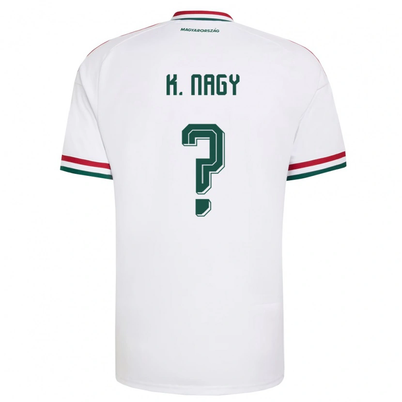 Danxen Men Hungary Kristóf Nagy #0 White Red Green Away Jersey 26-28 T-Shirt