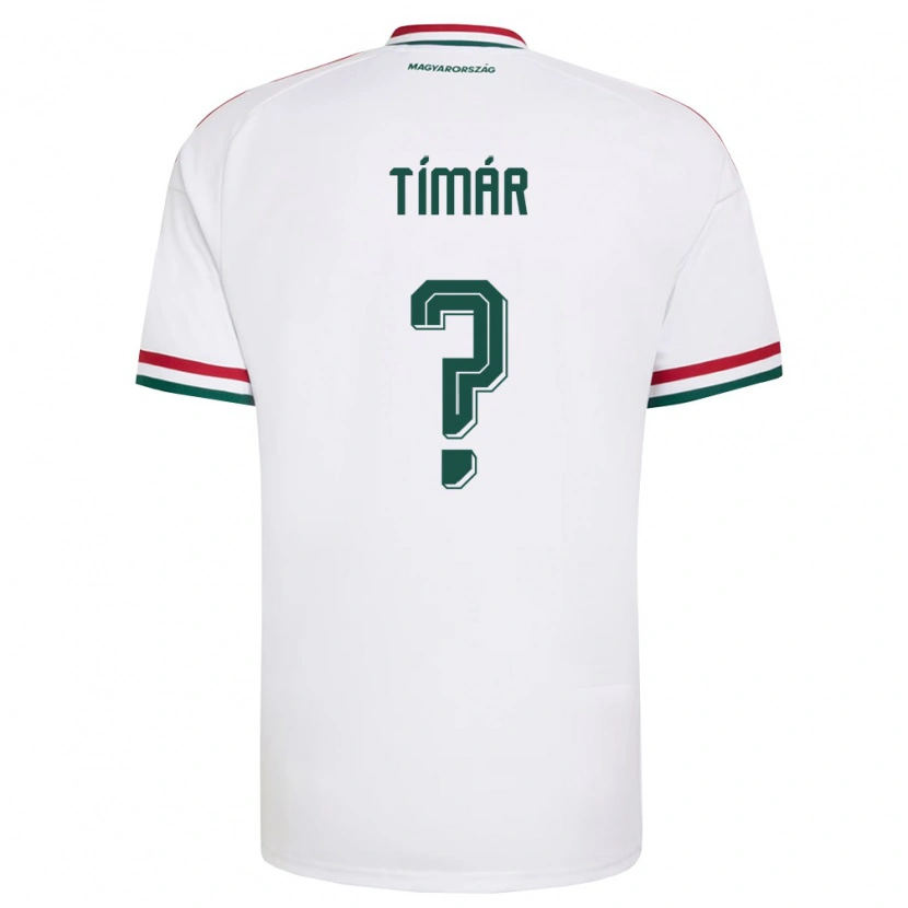 Danxen Men Hungary Dávid Tímár #0 White Red Green Away Jersey 26-28 T-Shirt