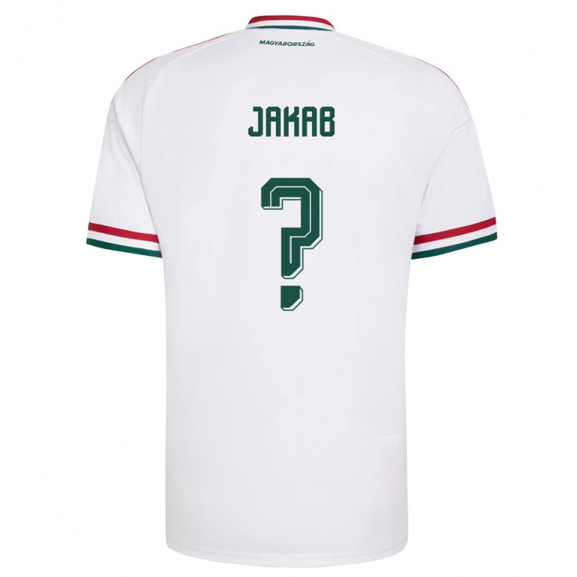 Danxen Men Hungary Mátyás Jakab #0 White Red Green Away Jersey 26-28 T-Shirt