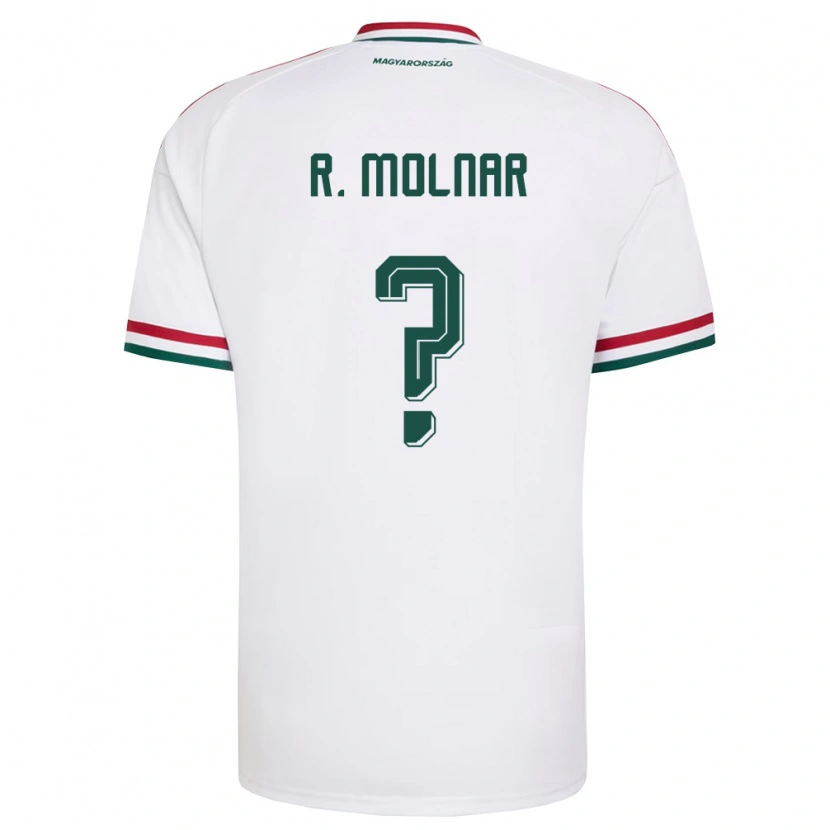 Danxen Men Hungary Rajmund Molnár #0 White Red Green Away Jersey 26-28 T-Shirt
