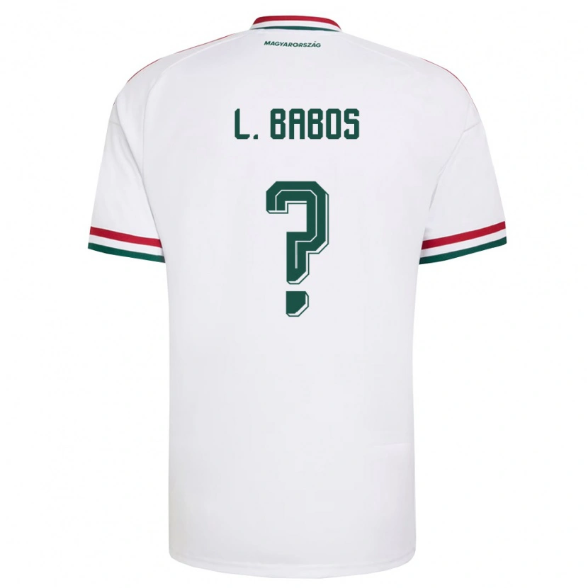 Danxen Men Hungary Levente Babós #0 White Red Green Away Jersey 26-28 T-Shirt