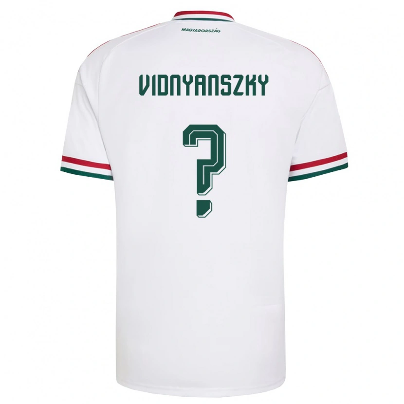 Danxen Men Hungary Mátyás Vidnyánszky #0 White Red Green Away Jersey 26-28 T-Shirt
