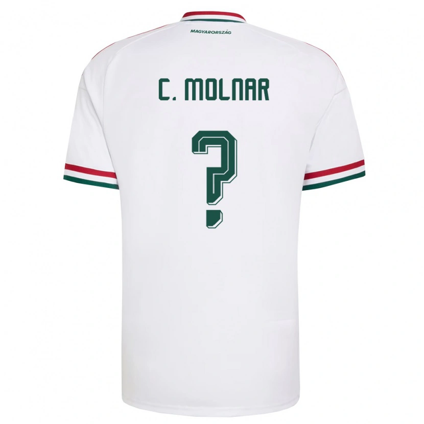 Danxen Men Hungary Csaba Molnár #0 White Red Green Away Jersey 26-28 T-Shirt
