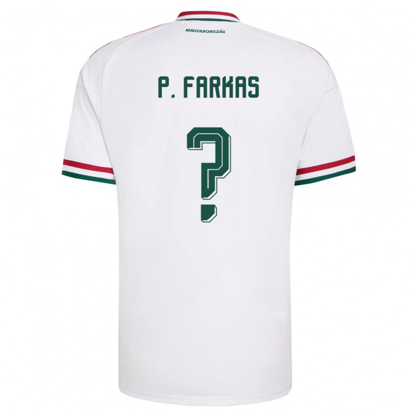 Danxen Men Hungary Patrik Farkas #0 White Red Green Away Jersey 26-28 T-Shirt