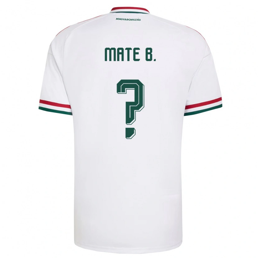 Danxen Men Hungary Máté Balogh #0 White Red Green Away Jersey 26-28 T-Shirt
