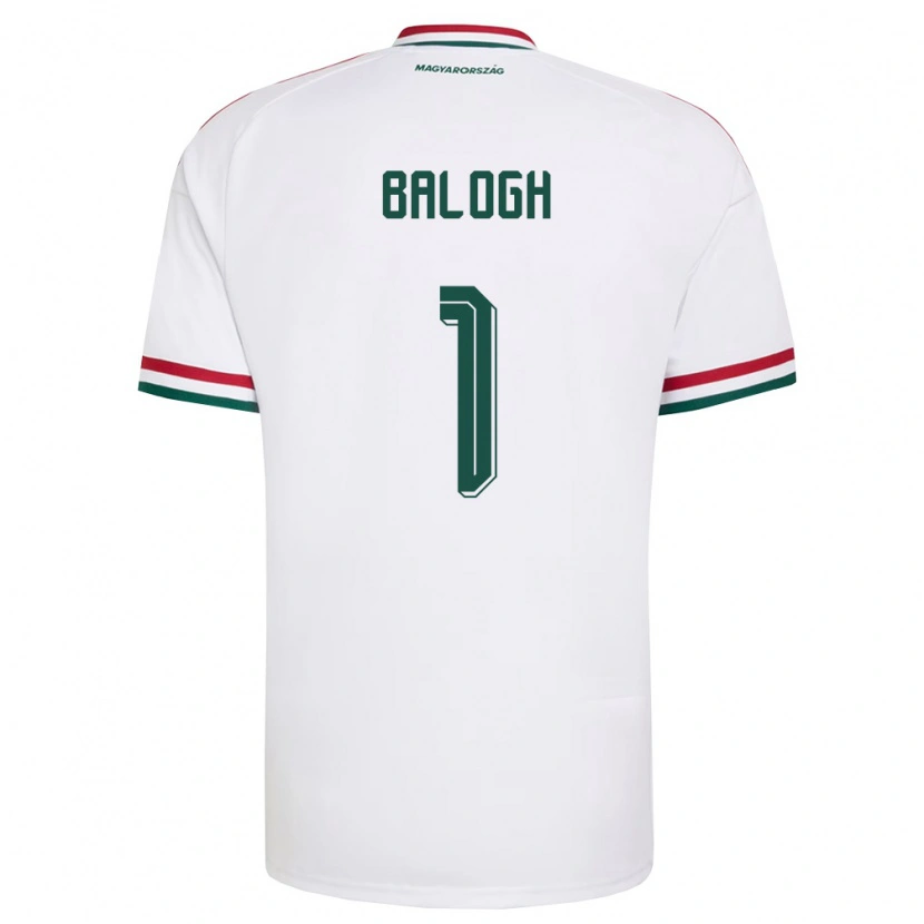 Danxen Men Hungary Barnabás Balogh #1 White Red Green Away Jersey 26-28 T-Shirt