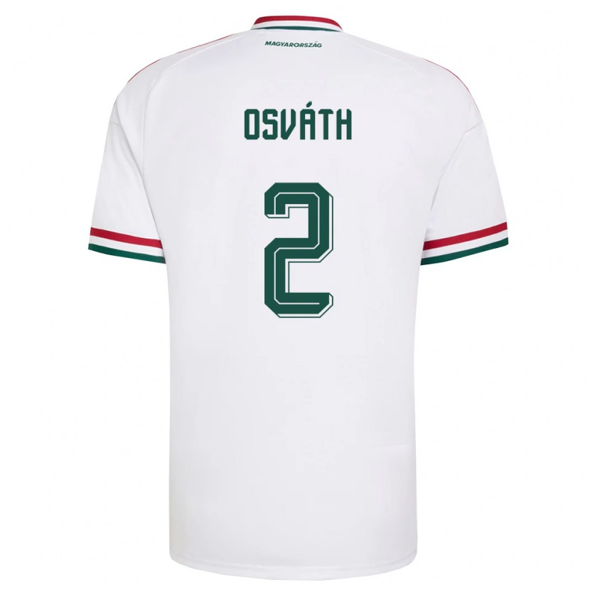 Danxen Men Hungary Attila Osváth #2 White Red Green Away Jersey 26-28 T-Shirt