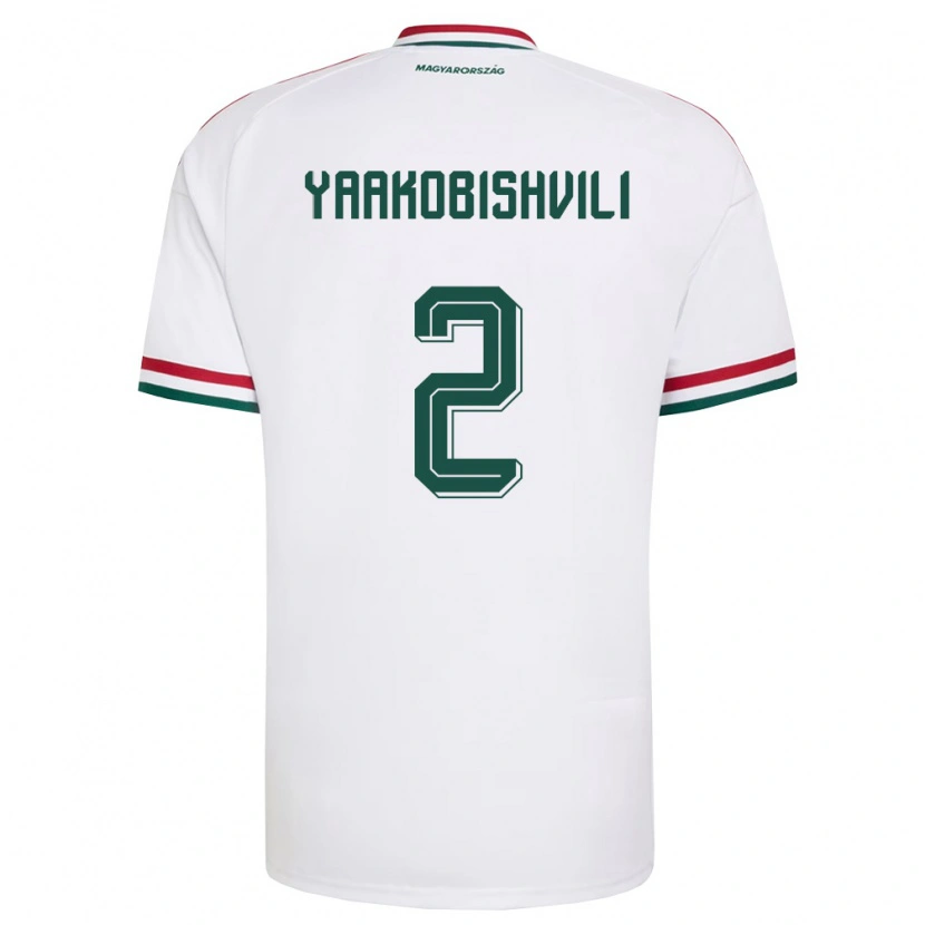 Danxen Men Hungary Antal Yaakobishvili #2 White Red Green Away Jersey 26-28 T-Shirt