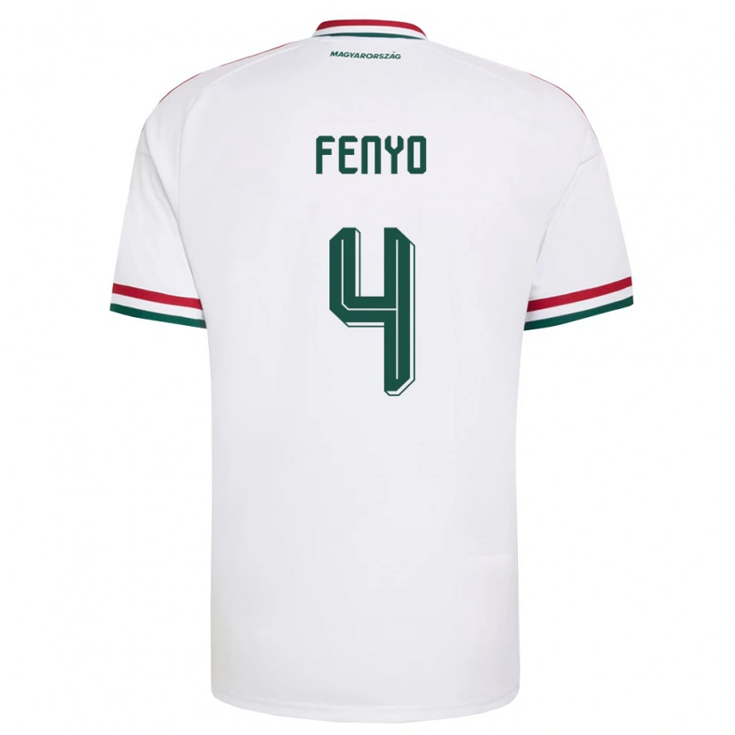 Danxen Men Hungary Noah Fenyő #4 White Red Green Away Jersey 26-28 T-Shirt