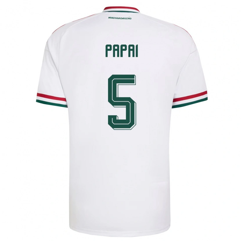 Danxen Men Hungary Emőke Pápai #5 White Red Green Away Jersey 26-28 T-Shirt
