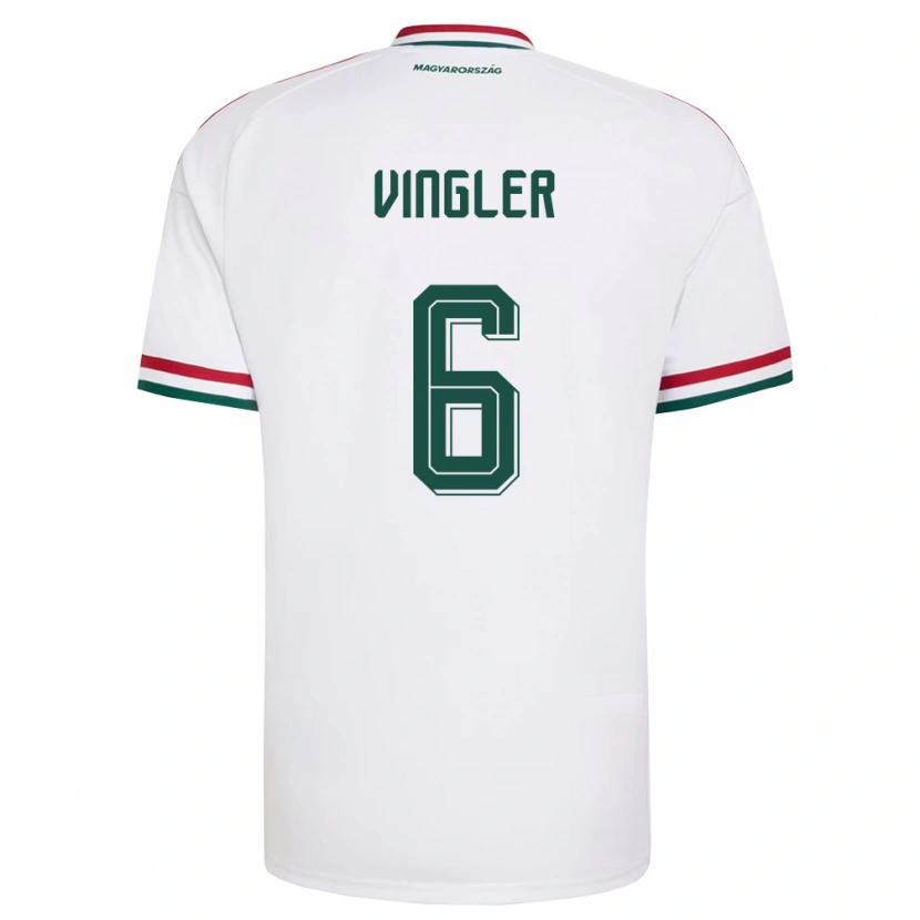 Danxen Men Hungary László Vingler #6 White Red Green Away Jersey 26-28 T-Shirt