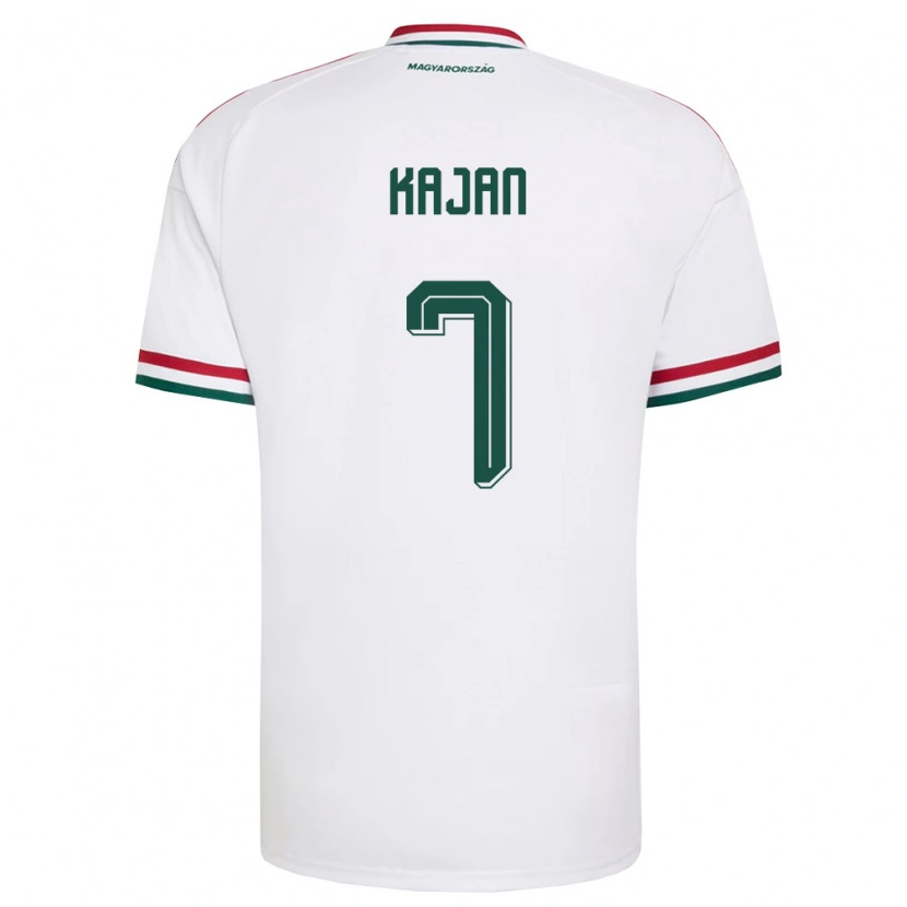 Danxen Men Hungary Zsanett Kaján #7 White Red Green Away Jersey 26-28 T-Shirt