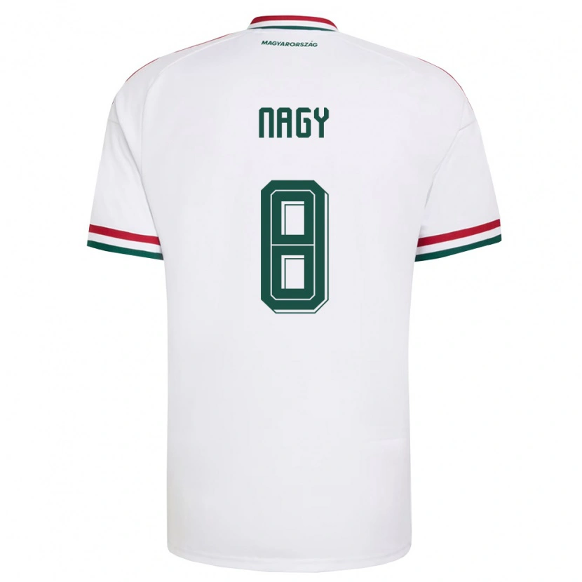 Danxen Men Hungary Ádám Nagy #8 White Red Green Away Jersey 26-28 T-Shirt