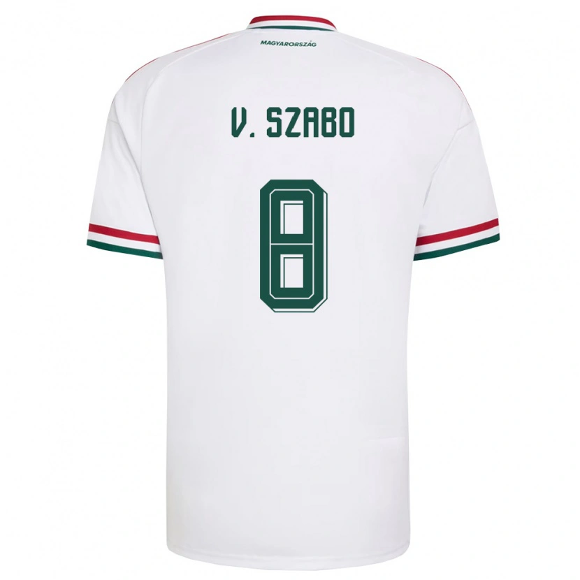 Danxen Men Hungary Viktória Szabó #8 White Red Green Away Jersey 26-28 T-Shirt