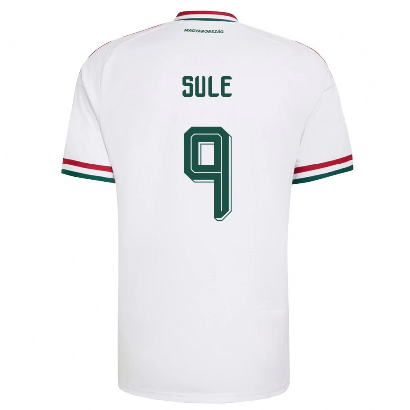 Danxen Men Hungary Dóra Süle #9 White Red Green Away Jersey 26-28 T-Shirt