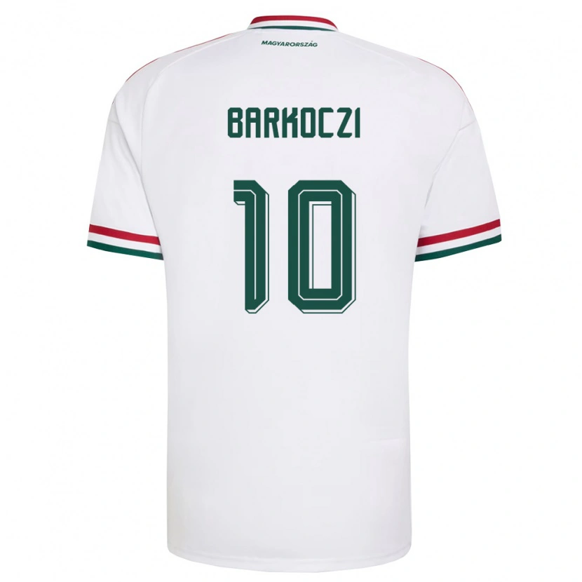Danxen Men Hungary Barnabás Barkóczi #10 White Red Green Away Jersey 26-28 T-Shirt