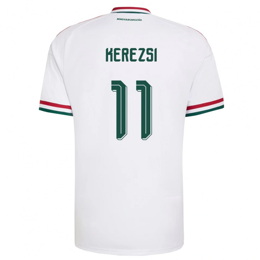 Danxen Men Hungary Zalán Kerezsi #11 White Red Green Away Jersey 26-28 T-Shirt