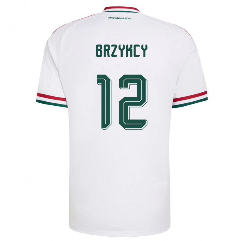 Danxen Men Hungary Lauren Brzykcy #12 White Red Green Away Jersey 26-28 T-Shirt