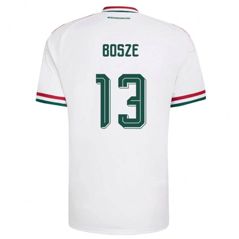 Danxen Men Hungary Levente Bősze #13 White Red Green Away Jersey 26-28 T-Shirt