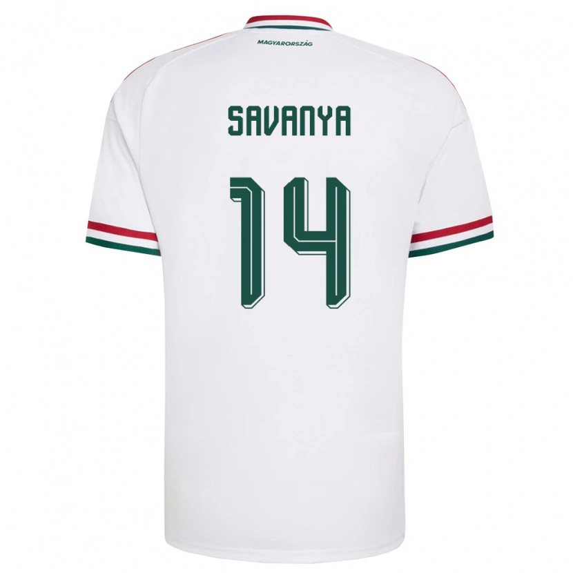 Danxen Men Hungary Csilla Savanya #14 White Red Green Away Jersey 26-28 T-Shirt