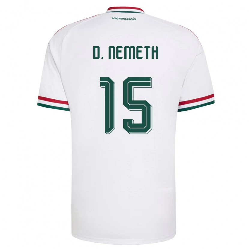 Danxen Men Hungary Diana Németh #15 White Red Green Away Jersey 26-28 T-Shirt