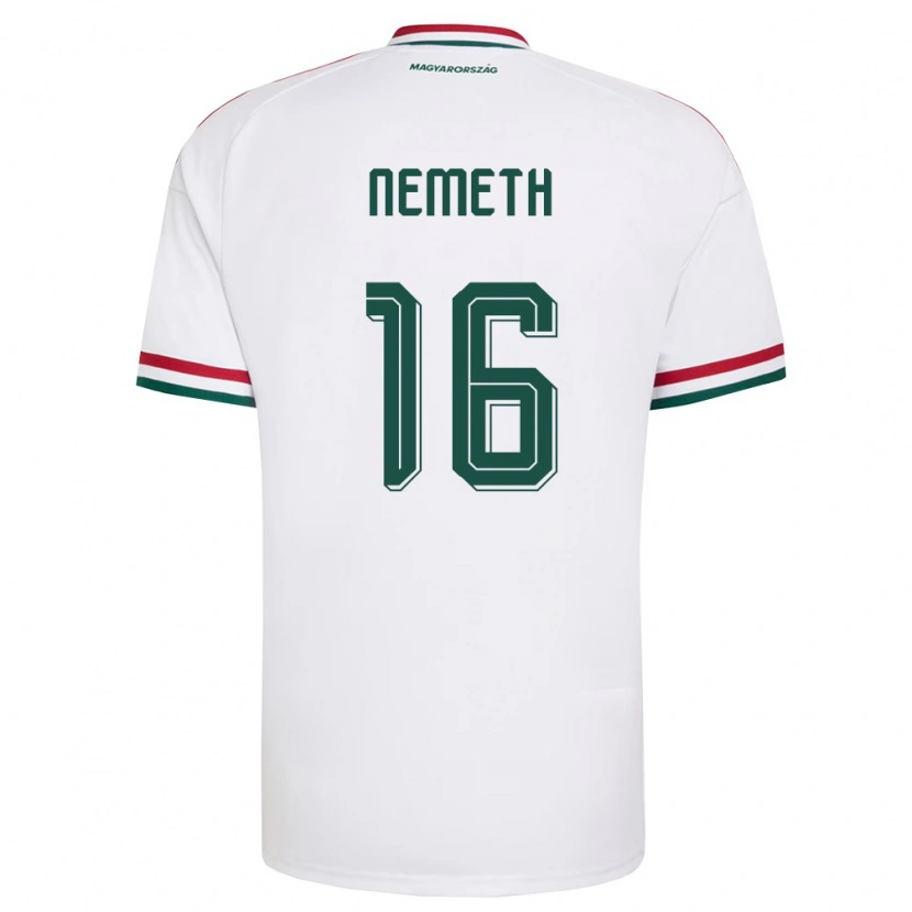 Danxen Men Hungary Hunor Németh #16 White Red Green Away Jersey 26-28 T-Shirt