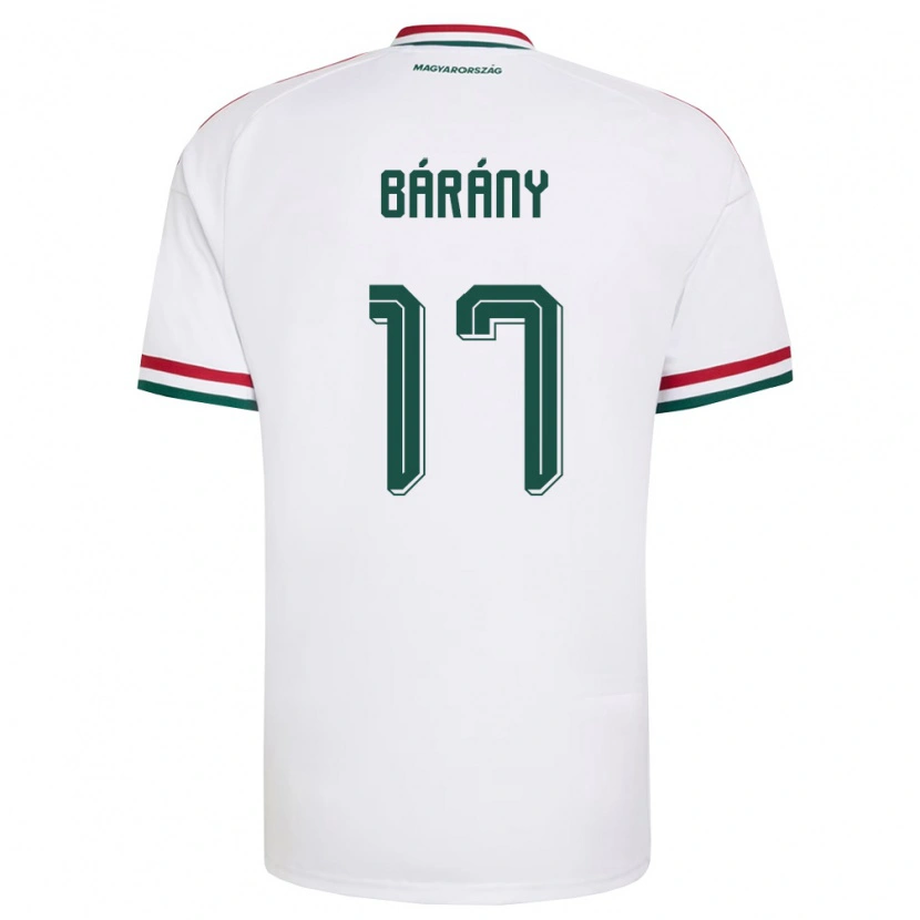 Danxen Men Hungary Donát Bárány #17 White Red Green Away Jersey 26-28 T-Shirt