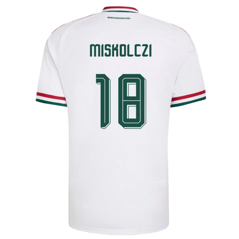 Danxen Men Hungary Domonkos Miskolczi #18 White Red Green Away Jersey 26-28 T-Shirt