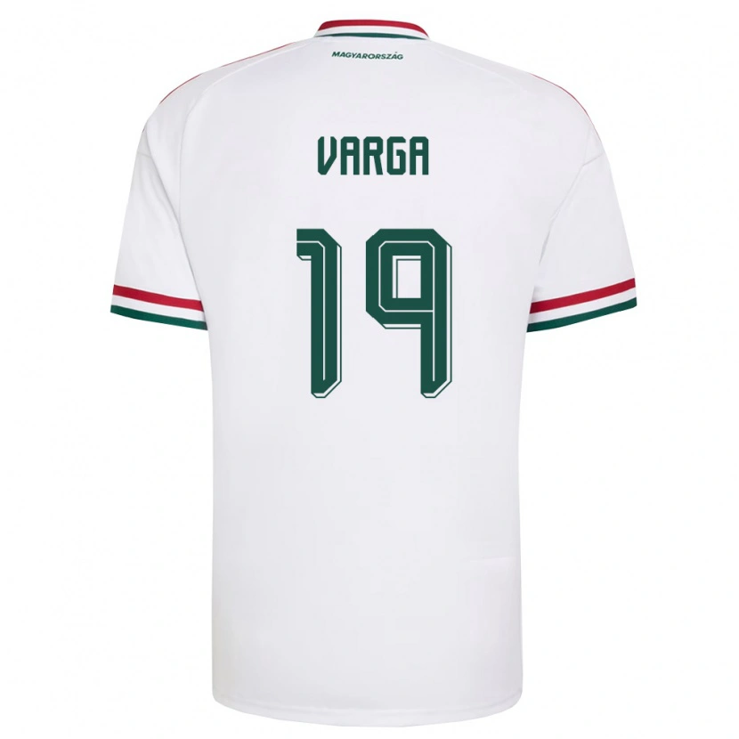 Danxen Men Hungary Barnabás Varga #19 White Red Green Away Jersey 26-28 T-Shirt