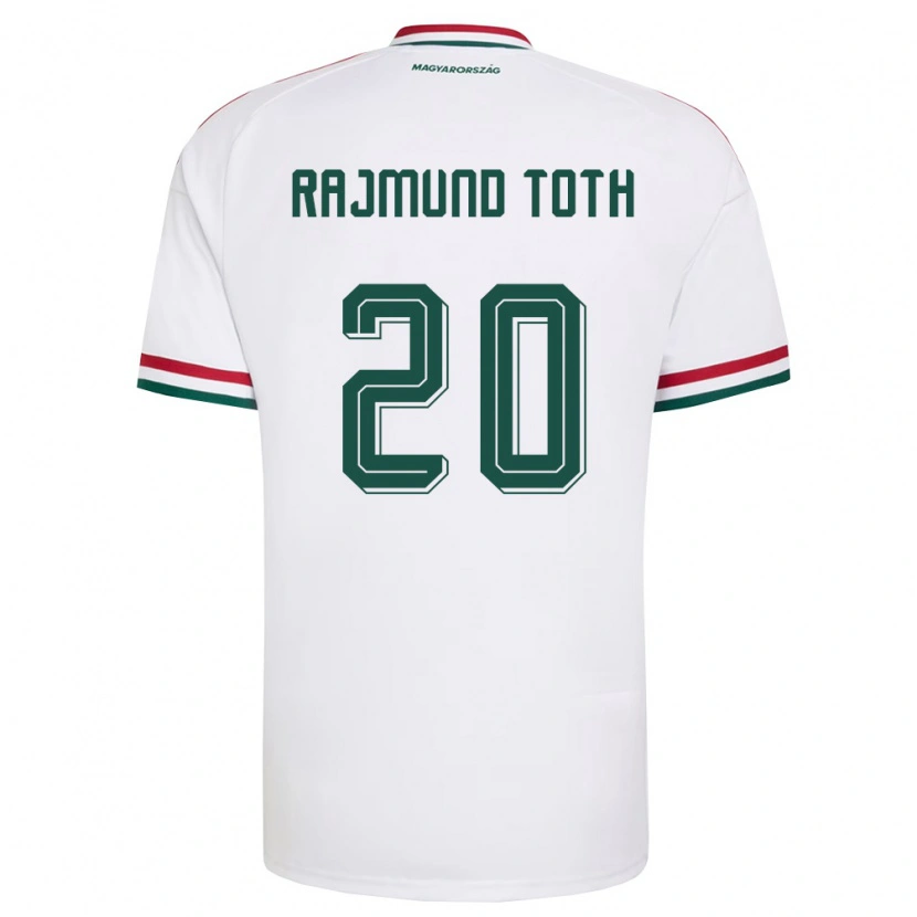Danxen Men Hungary Rajmund Tóth #20 White Red Green Away Jersey 26-28 T-Shirt